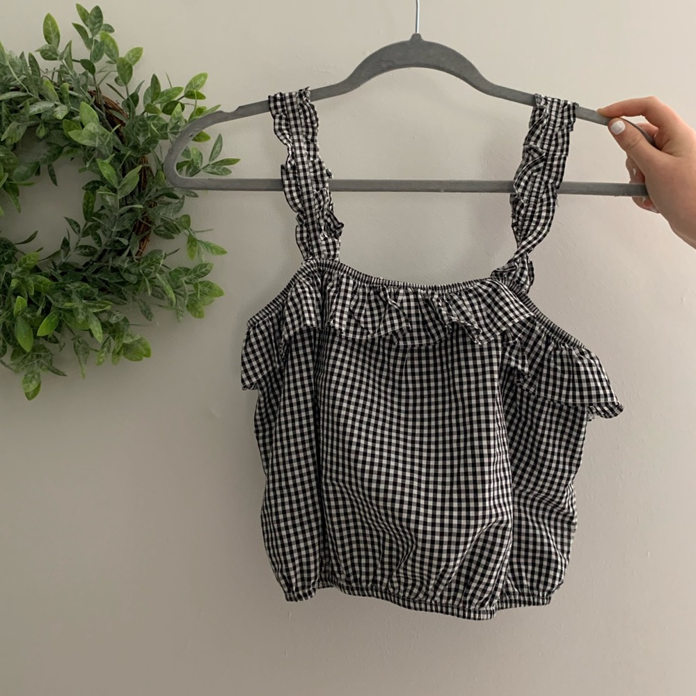 American Eagle gingham crop top